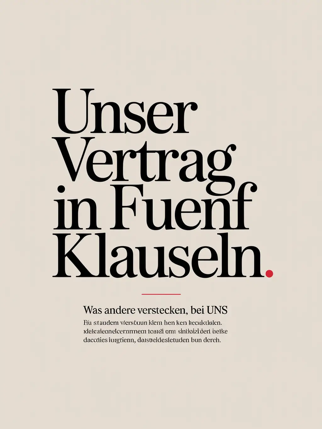 LUXES IG — Unser Vertrag in fuenf Klauseln